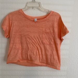 Abound Coral Pocket Crop Tee